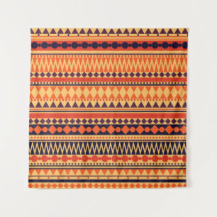 Tapiz Textura tribal: patrón de rayas vintage.