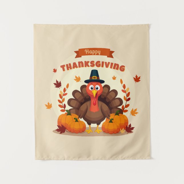 Tapiz Thanksgiving large chicken (Anverso)