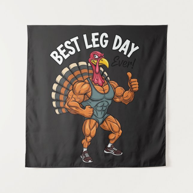 Tapiz Thanksgiving Leg Day Tapestry (Anverso)