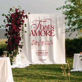 Tapiz That’s Amore Red hand drawn Bridal Shower