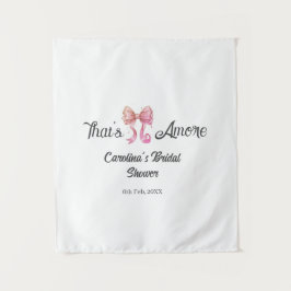 Tapiz that's amore bridal shower pink retro bow boho nam