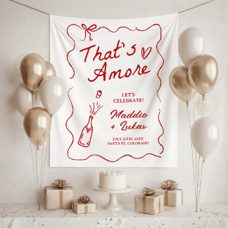 Tapiz That's Amore Italian Theme Rehearsal Dinner Sign