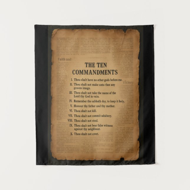 Tapiz The 10 Commandments Christian Inspired Tapestry (Anverso)