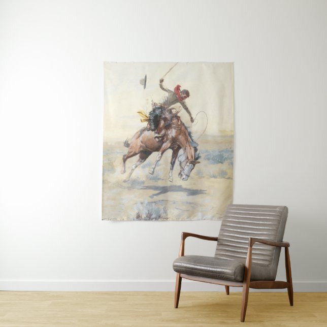 Tapiz The Bucker 1904 Por Charles Marion Russell (In situ)