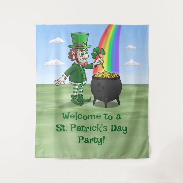 Tapiz The Leprechauns St Patrick's Day Party (Anverso)