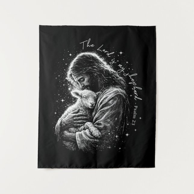 Tapiz The Lord is my Shepard. Psalm 23. (Anverso)