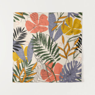 Tapiz The original pattern with tropical leaves and plan
