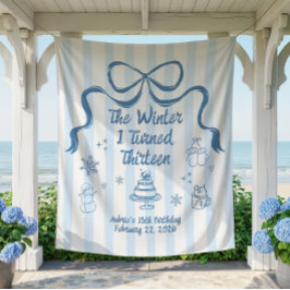 Tapiz The Winter I turned 13 Birthday Banner 
