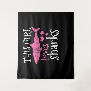 Tapiz This Girl Loves Sharks - Cute Shark Gifts