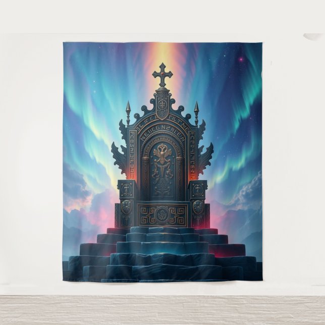 Tapiz „Thron der Götter – Sitz der himmlischen Macht“ (Anverso)