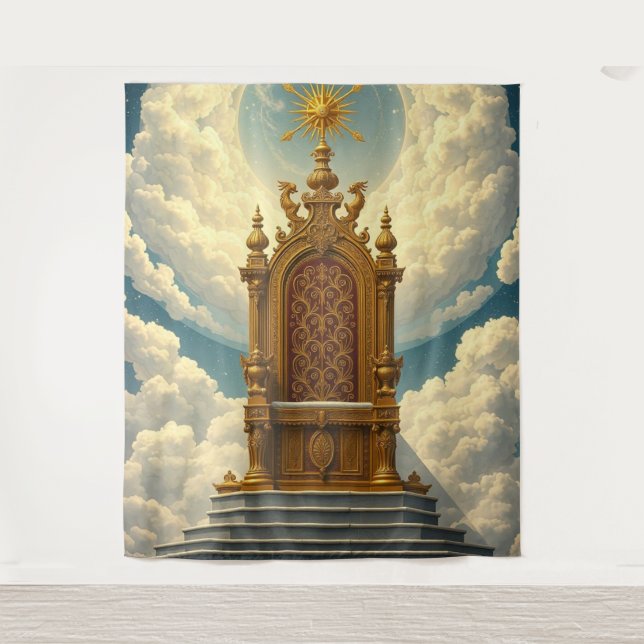 Tapiz „Thron der Götter – Sitz der himmlischen Macht“ (Anverso)