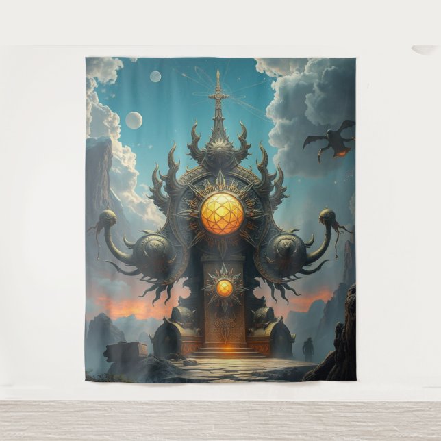 Tapiz „Thron der Götter – Sitz der himmlischen Macht“ (Anverso)