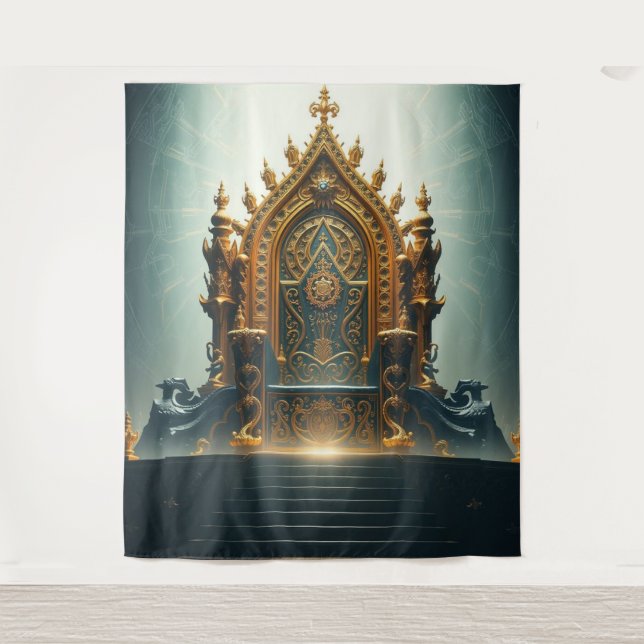 Tapiz „Thron der Götter – Sitz der himmlischen Macht“ (Anverso)