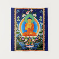 Tibetano Thangka Prabhutaratna Buda
