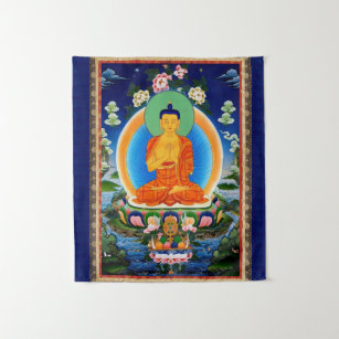 Tapiz Tibetano Thangka Prabhutaratna Buda