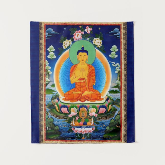 Tapiz Tibetano Thangka Prabhutaratna Buda (Anverso)