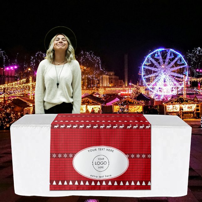 Tapiz Tienda emergente Mesa de venta Banner Navidad de m (Pop Up Shop Table Banner Christmas Market Stall Tapestry)