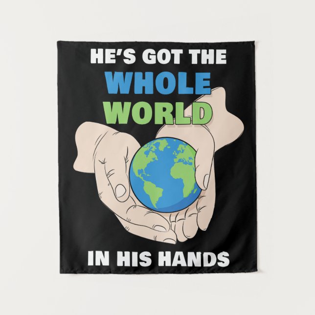 Tapiz Tiene todo el mundo en sus manos - niños de fe (Anverso)