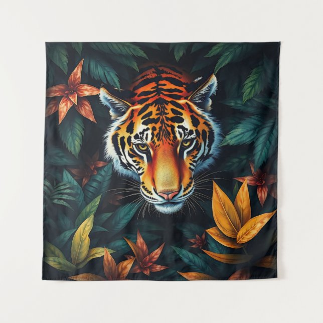 Tapiz “Tiger of Mine” – Colourful Tiger Portrait (Anverso)