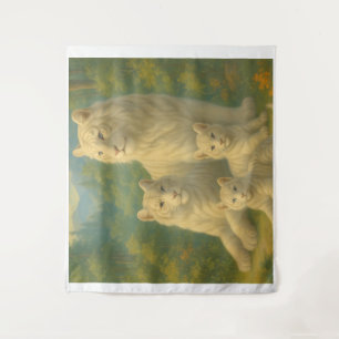 Tapiz Tigre Blanco • Familia Ancestral del Bosque del Am