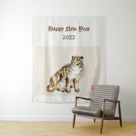 Tapiz Tigre personalizado por el Ilustracion japonés Kōn