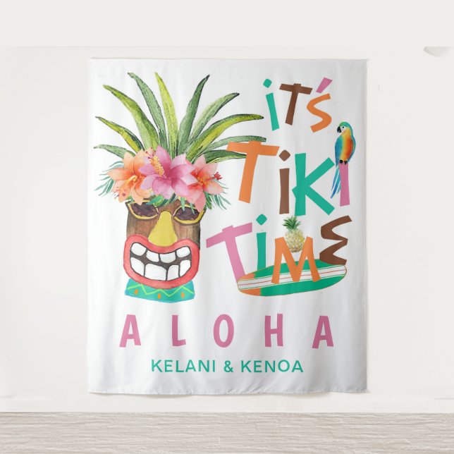 Tapiz Tiki Luau | Aloha Tropical Beach (Anverso)