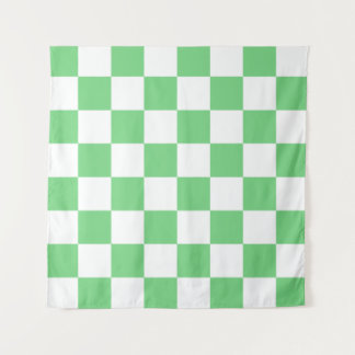 Tapiz Tile Y2K del tablero de ajedrez verde retro
