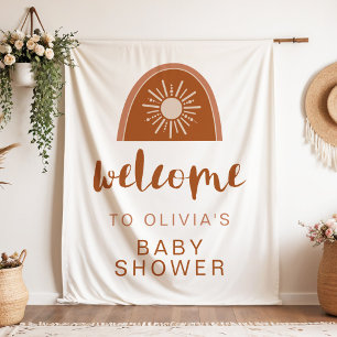 Tapiz TINLEY Boho Terracotta Arcoíris Baby Shower