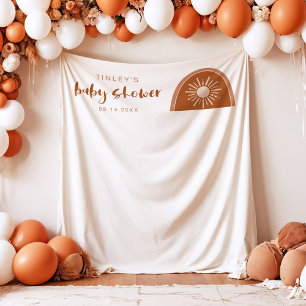 Tapiz TINLEY Boho Terracotta Rainbow Baby Shower