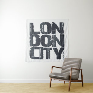 Tapiz Tipografía de Londres, Inglaterra