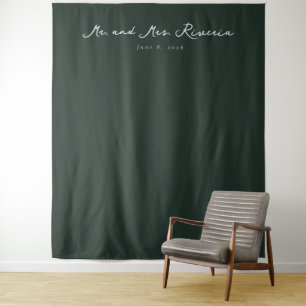 Tapiz Tipografía Verde Elegante