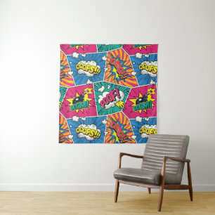 Tapiz Tira de cómic dinámica Onomatopeya Arte Pop Wall