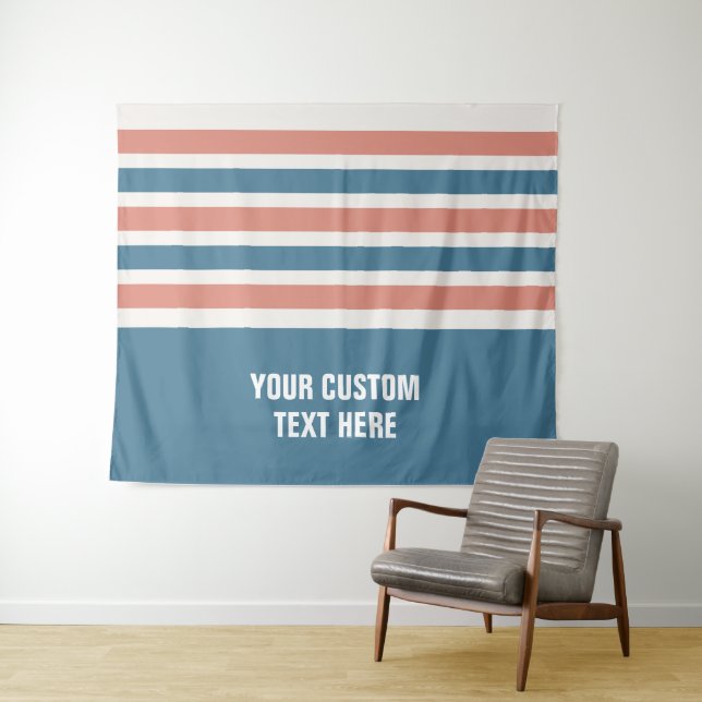 Tapiz Tiras de texto personalizado patrón (In situ (horizontal))