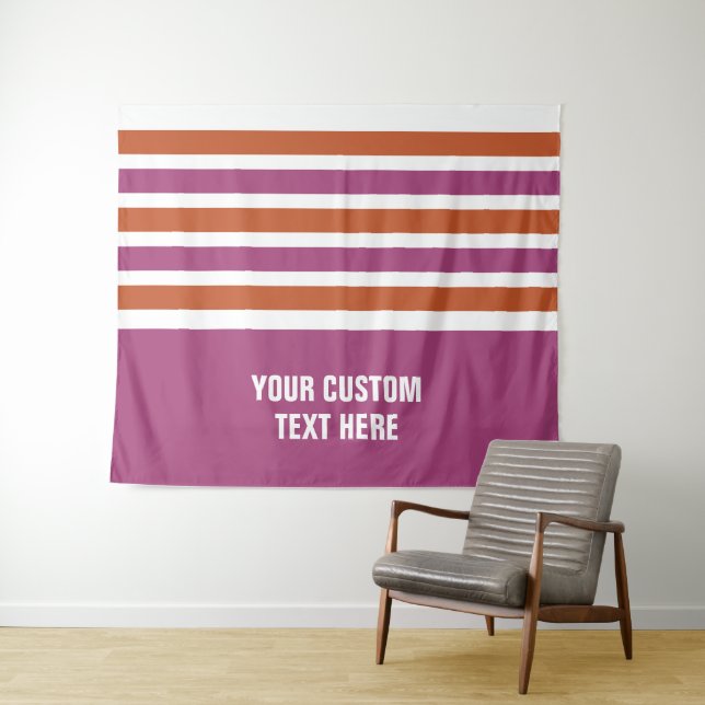 Tapiz Tiras de texto personalizado patrón (In situ (horizontal))