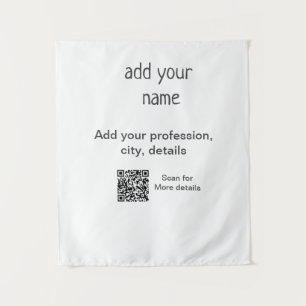 Tapiz Título QR de nombre de texto simple mínimo