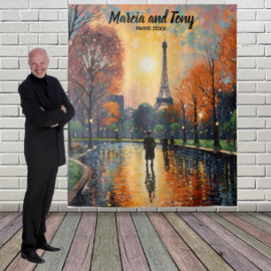 Tapiz Toalla Eiffel y fondo callejero parisino hermoso