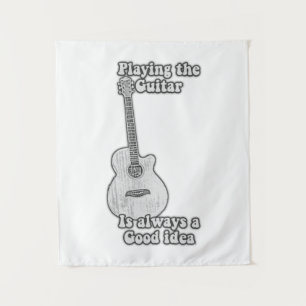 Tapiz Tocar la guitarra es siempre una buena idea. B y W