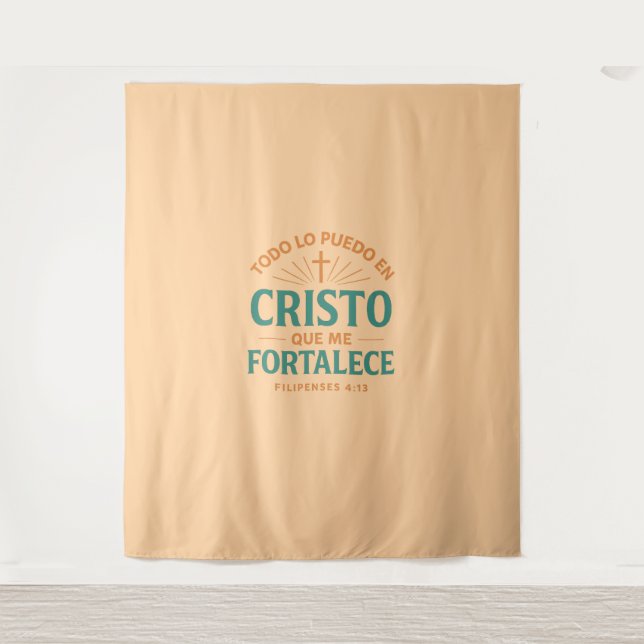 Tapiz Todo lo puedo en Cristo que me fortalece  (Anverso)