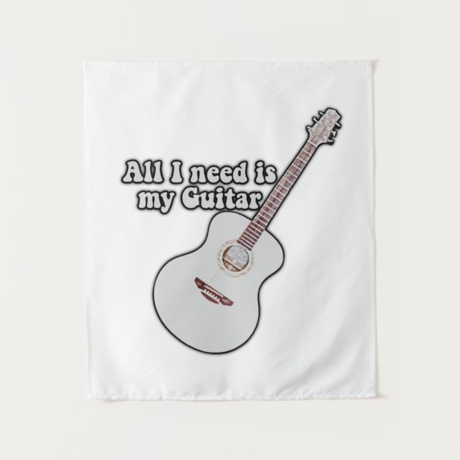 Tapiz Todo lo que necesito es mi guitarra. (Anverso)