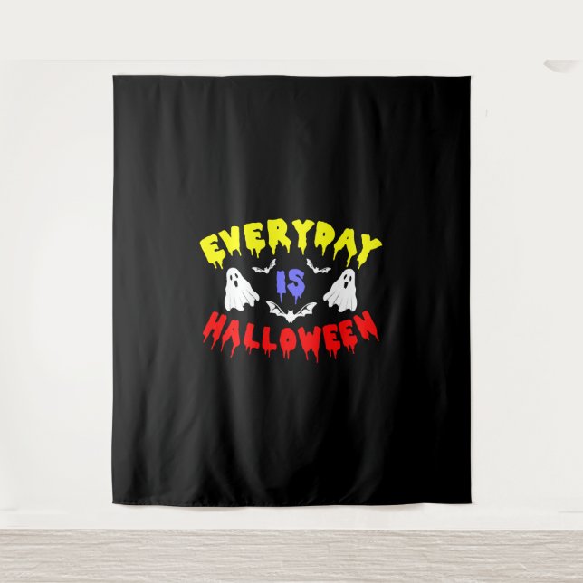 Tapiz Todos los días es Halloween (Anverso)