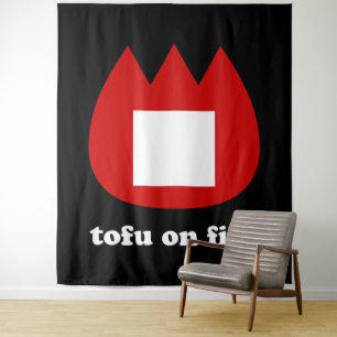 Tapiz 📛 tofu en llamas