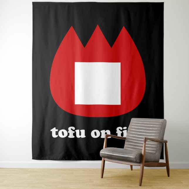 Tapiz 📛 tofu en llamas (In situ)