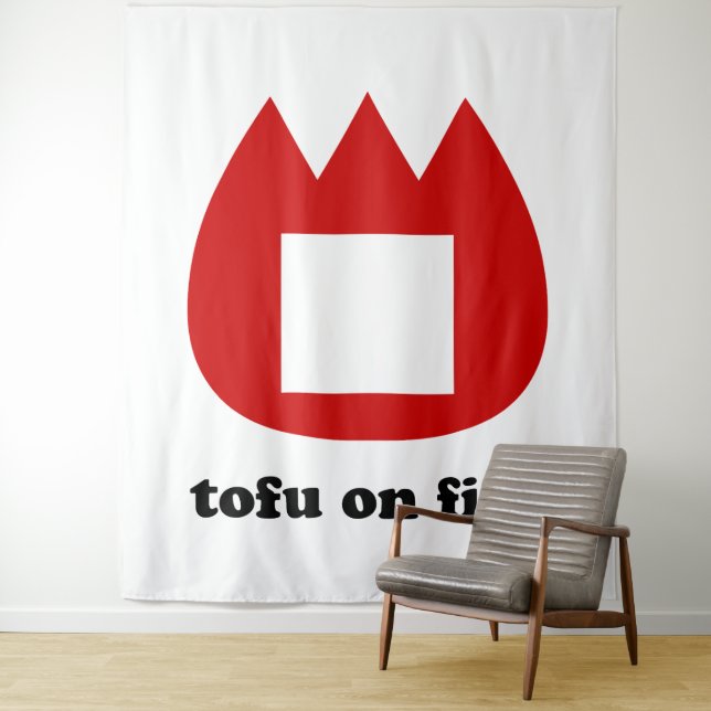 Tapiz 📛 tofu en llamas (In situ)