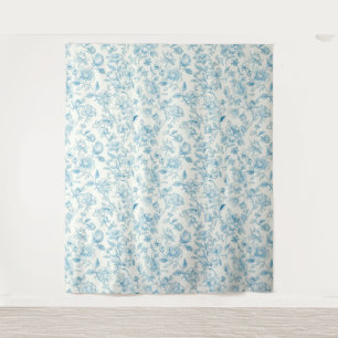Tapiz Toile de jouy Chinoiseries Peonías Floral 
