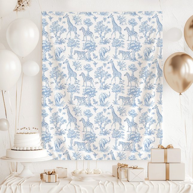 Tapiz Toile de Jouy Safari animales de la ducha de bebé  (Subido por el creador)