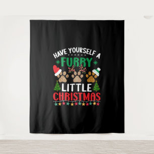 Tapiz tómate un navidad peludo