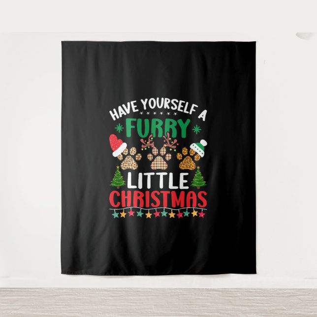 Tapiz tómate un navidad peludo (Anverso)