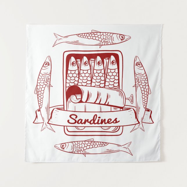 Tapiz Tonelada de sardinas (Anverso)