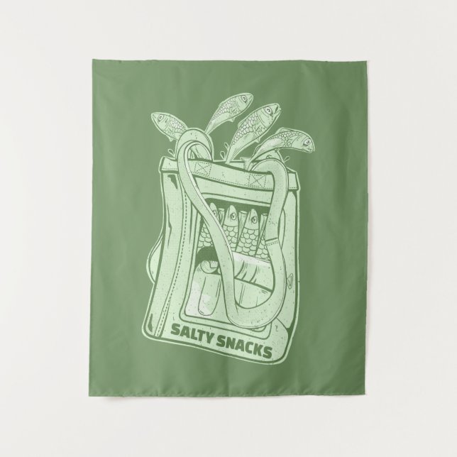 Tapiz Tonelada de tentempié salado de sardinas (Anverso)