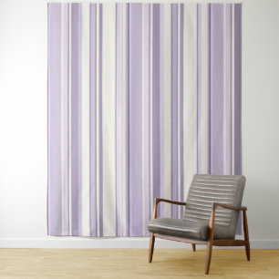 Tapiz Tonos de lavanda Suaves rayas de marfil